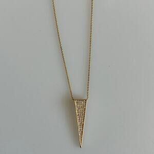 Uncommon James by Kristin Cavallari Gold Pendant Triangle Necklace 10.5"